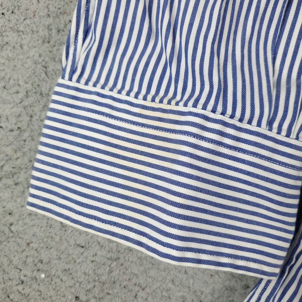 Ralph Lauren Shirt Mens Size 16.5 Blue Striped Dress Button Up Long Sleeve * - Picture 7 of 8